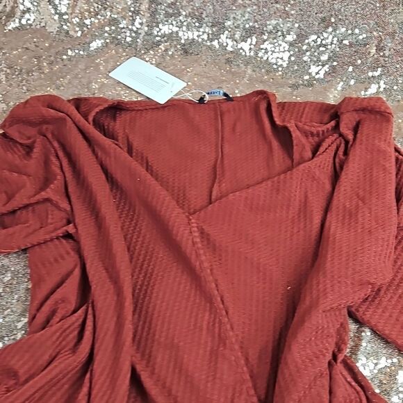 Nwt bloomchic dusty rose waffle knit top 22 - Picture 6 of 6